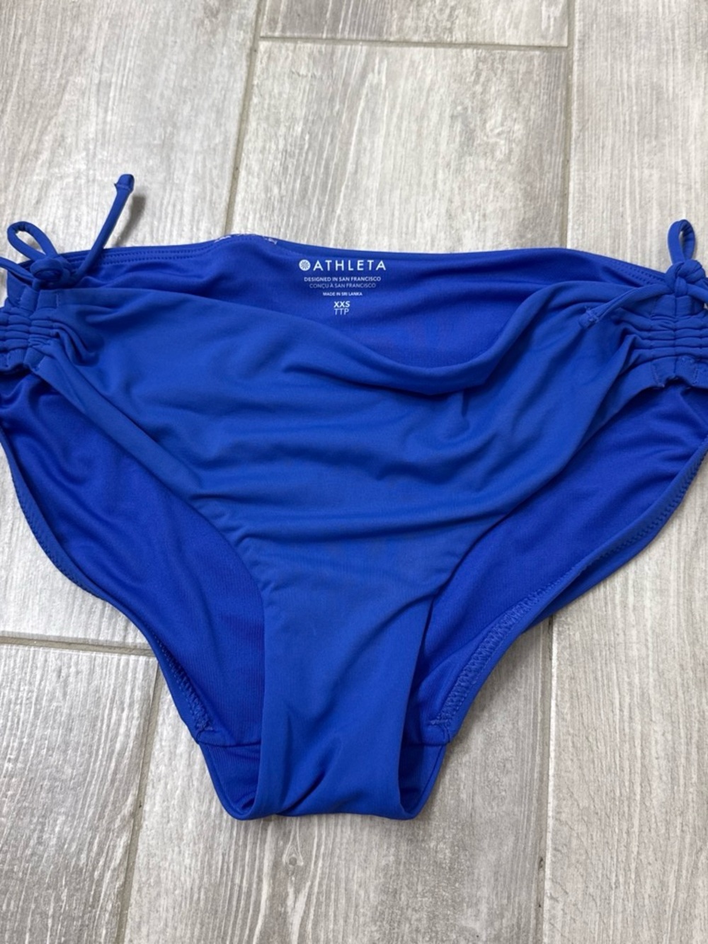 Athleta Royal Blue cinch tie Bikini Bottoms